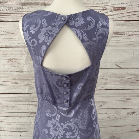 Vintage Maurices Women's Brocade Cut Out Back Midi Maxi Dress Size 9/10 - Picture 13 of 14